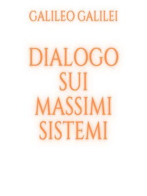 cover image of Dialogo sui massimi sistemi